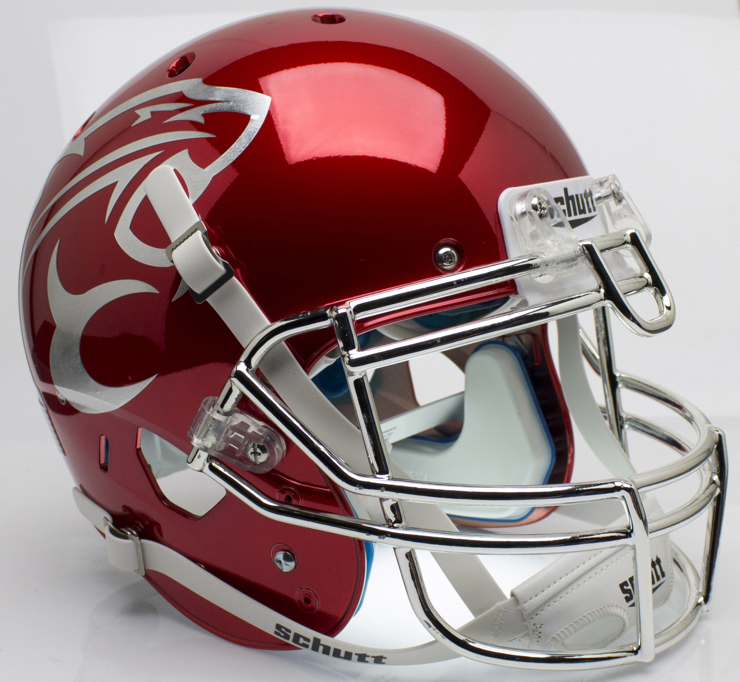 Houston Cougars Authentic College XP Football Helmet Schutt <B>Chrome</B>