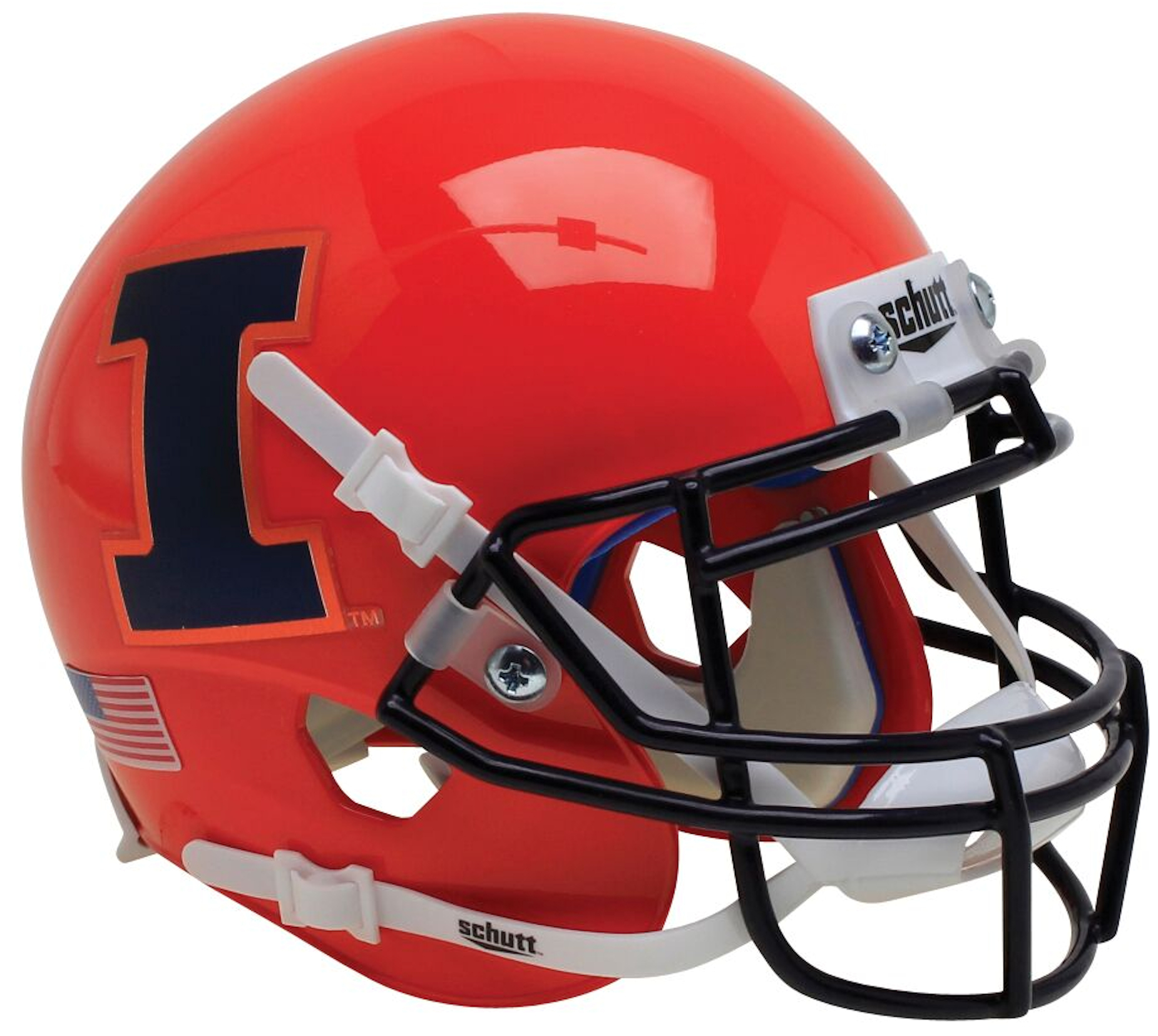 Illinois Fighting Illini Full XP Replica Football Helmet Schutt <B>Orange</B>