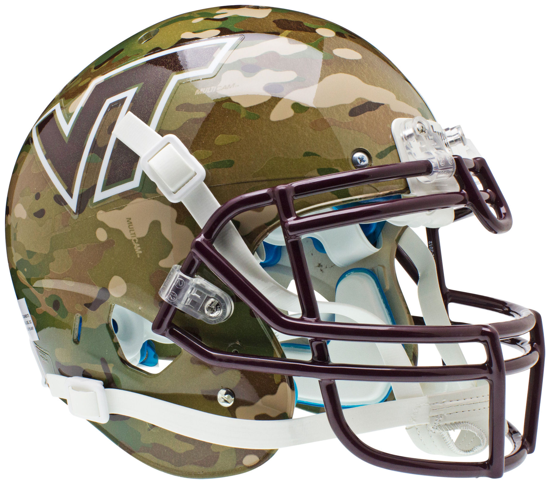 Virginia Tech Hokies Authentic College XP Football Helmet Schutt <B>Camo</B>
