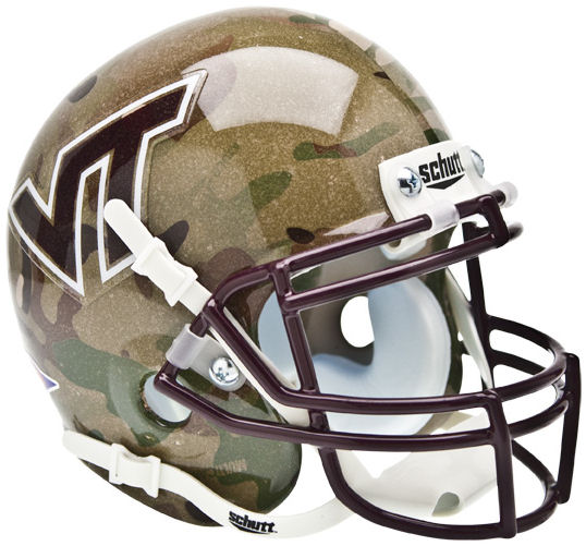 Virginia Tech Hokies Mini XP Authentic Helmet Schutt <B>Camo</B>