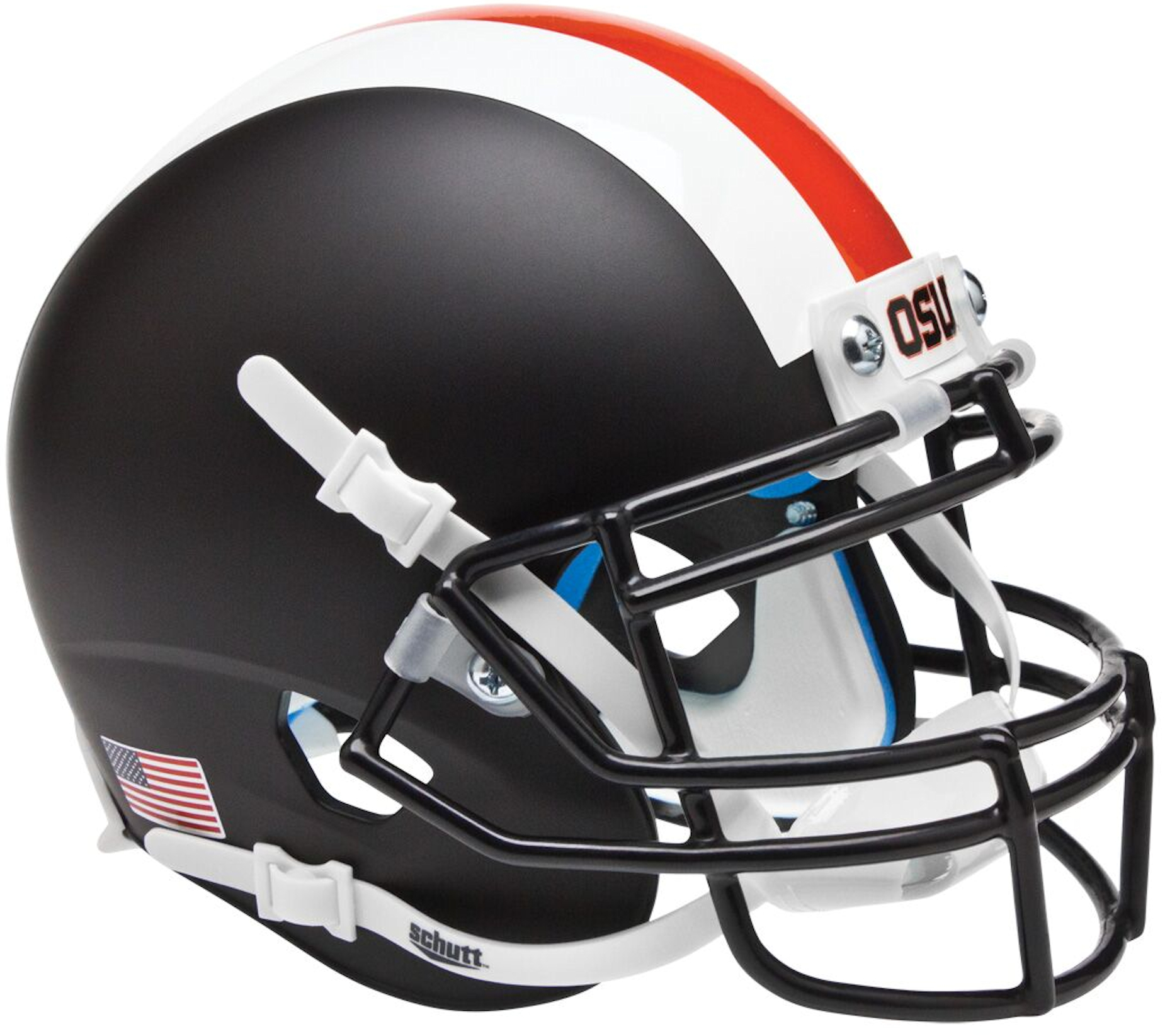 Oregon State Beavers Mini XP Authentic Helmet Schutt <B>Black w/stripes</B>