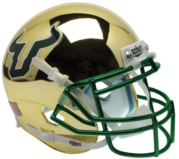 South Florida Bulls Mini XP Authentic Helmet Schutt <B>Chrome</B>