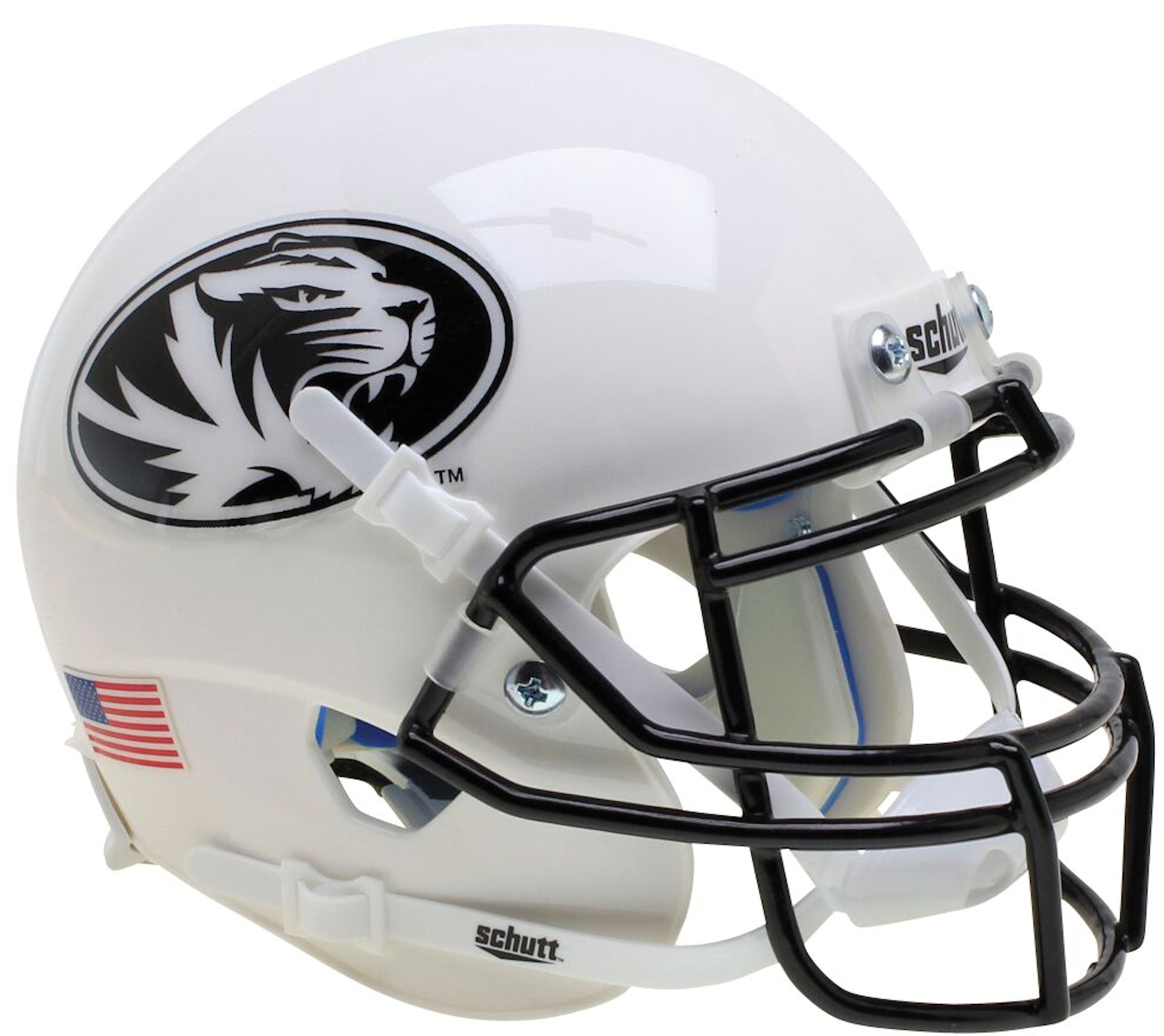 Missouri Tigers Full XP Replica Football Helmet Schutt <B>White Tiger</B>