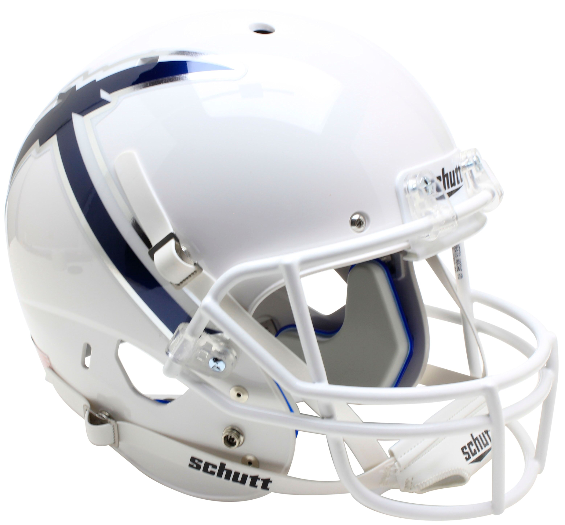 UTEP Miners Full XP Replica Football Helmet Schutt <B>White With Pickaxe</B>