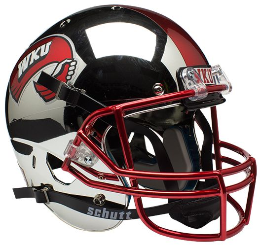 Western Kentucky Hilltoppers Full XP Replica Football Helmet Schutt <B>Chrome</B>
