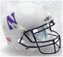 Northwestern Wildcats Authentic College XP Football Helmet Schutt <B>White</B>