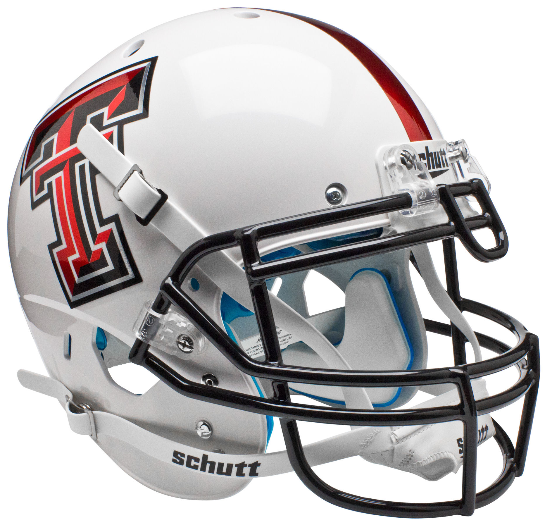 Texas Tech Red Raiders Authentic College XP Football Helmet Schutt <B>Whte Alt 5</B>