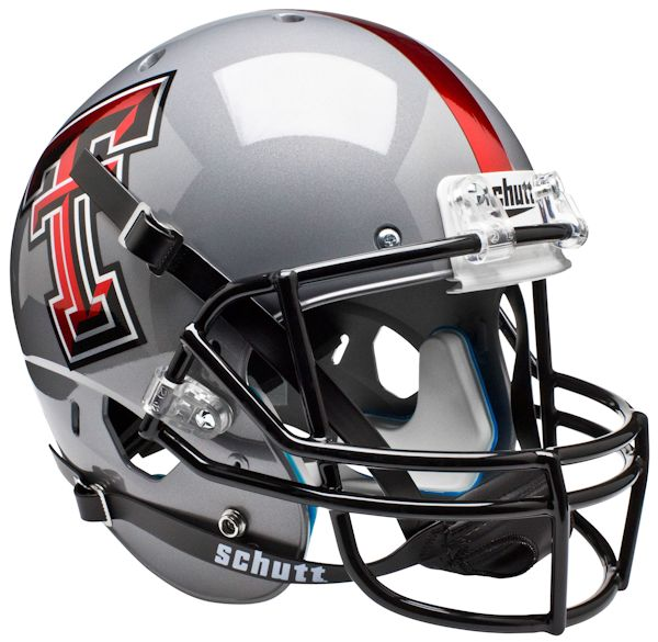 Texas Tech Red Raiders Full XP Replica Football Helmet Schutt <B>Gray</B>