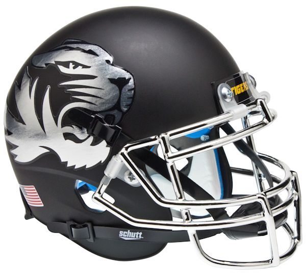 Missouri Tigers Mini XP Authentic Helmet Schutt <B>Chrome Mask</B>