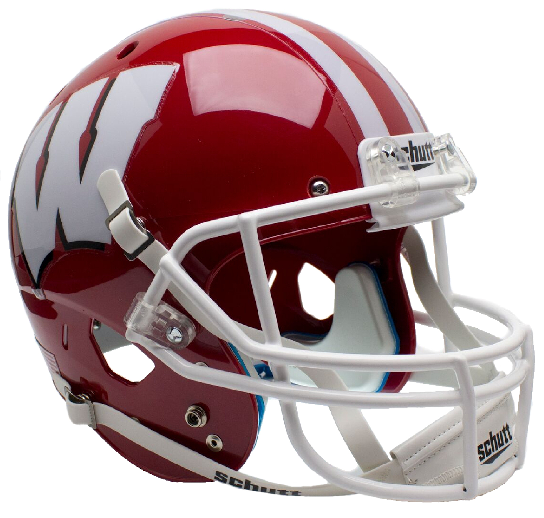 Wisconsin Badgers Full XP Replica Football Helmet Schutt <B>Scarlet</B>