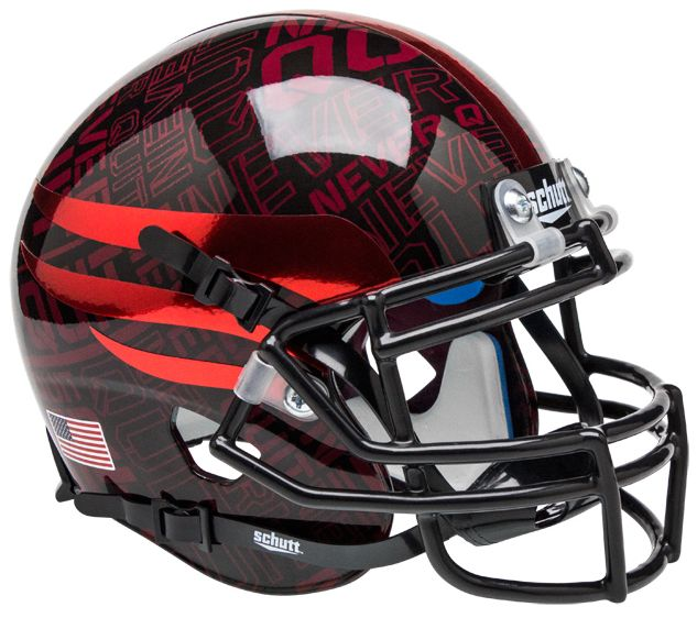 Texas Tech Red Raiders Authentic College XP Football Helmet Schutt <B>Never Quit / Lone Survivor</B>