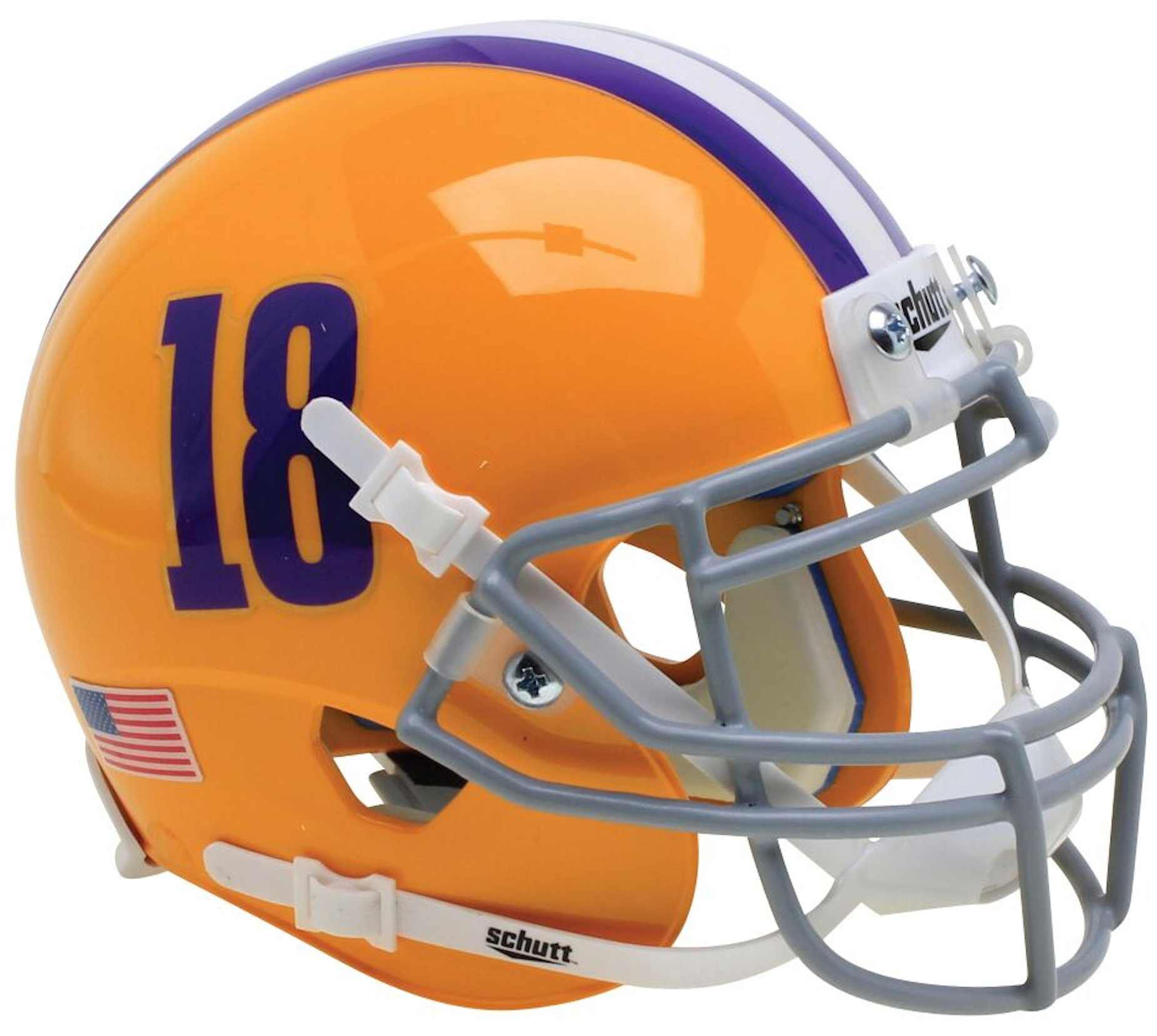 LSU Tigers Full XP Replica Football Helmet Schutt <B>18</B>