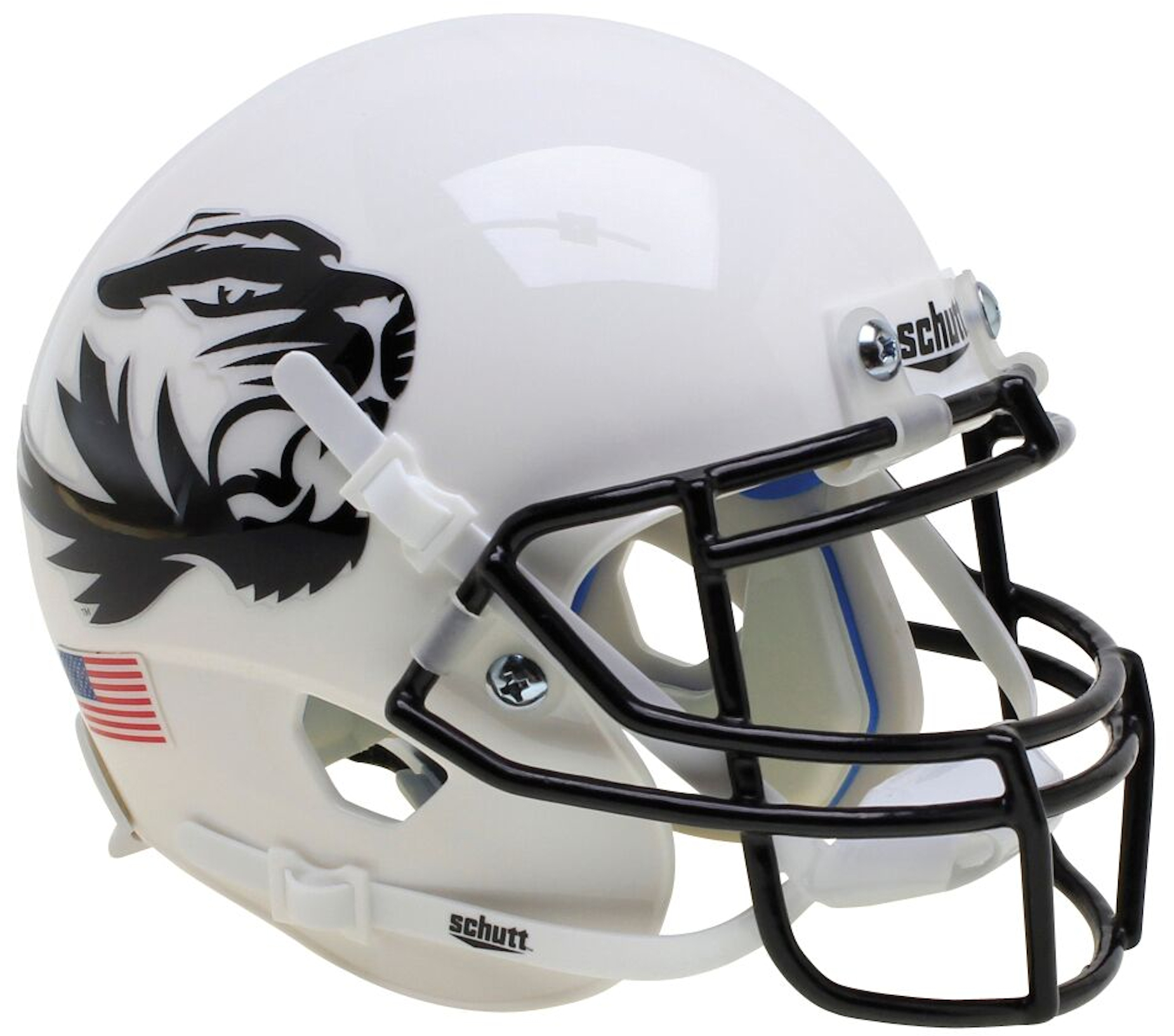 Missouri Tigers Mini XP Authentic Helmet Schutt <B>White Tiger</B>