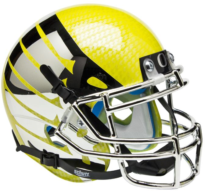 Oregon Ducks Mini XP Authentic Helmet Schutt <B>Liquid Lightning</B>