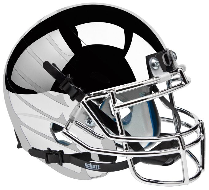 Oregon Ducks Authentic College XP Football Helmet Schutt <B>Chrome Smoke Wing</B>