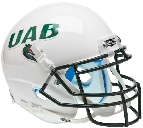 UAB Blazers Mini XP Authentic Helmet Schutt <B>White</B>