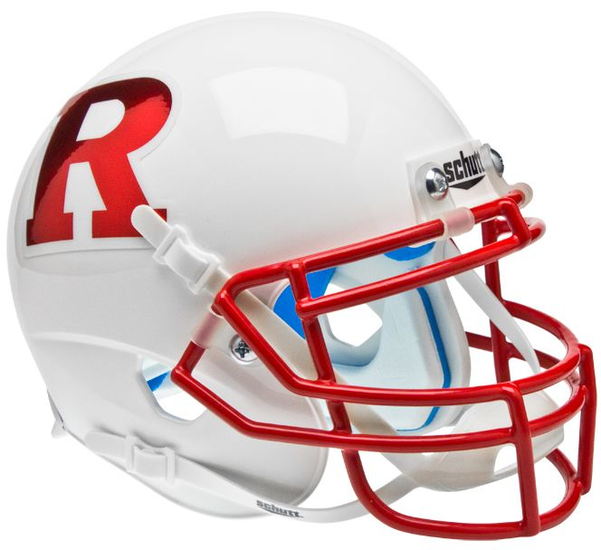 Rutgers Scarlet Knights Mini XP Authentic Helmet Schutt <B>Chrome R</B>