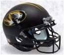 Missouri Tigers Full XP Replica Football Helmet Schutt <B>Matte Black Alt 3</B>