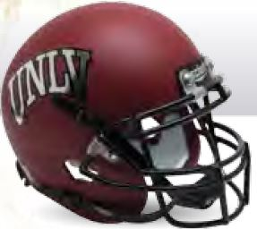 UNLV Runnin Rebels Full XP Replica Football Helmet Schutt <B>Matte Red</B>