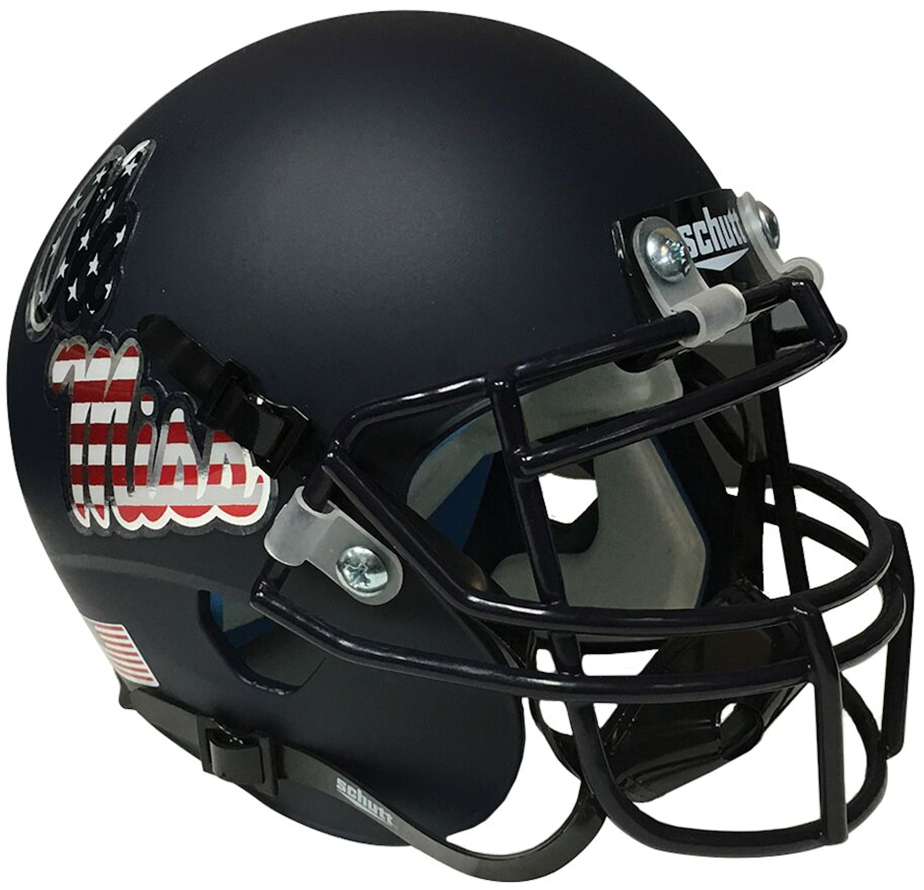 Mississippi (Ole Miss) Rebels Mini XP Authentic Helmet Schutt <B>Patriot Decal</B>
