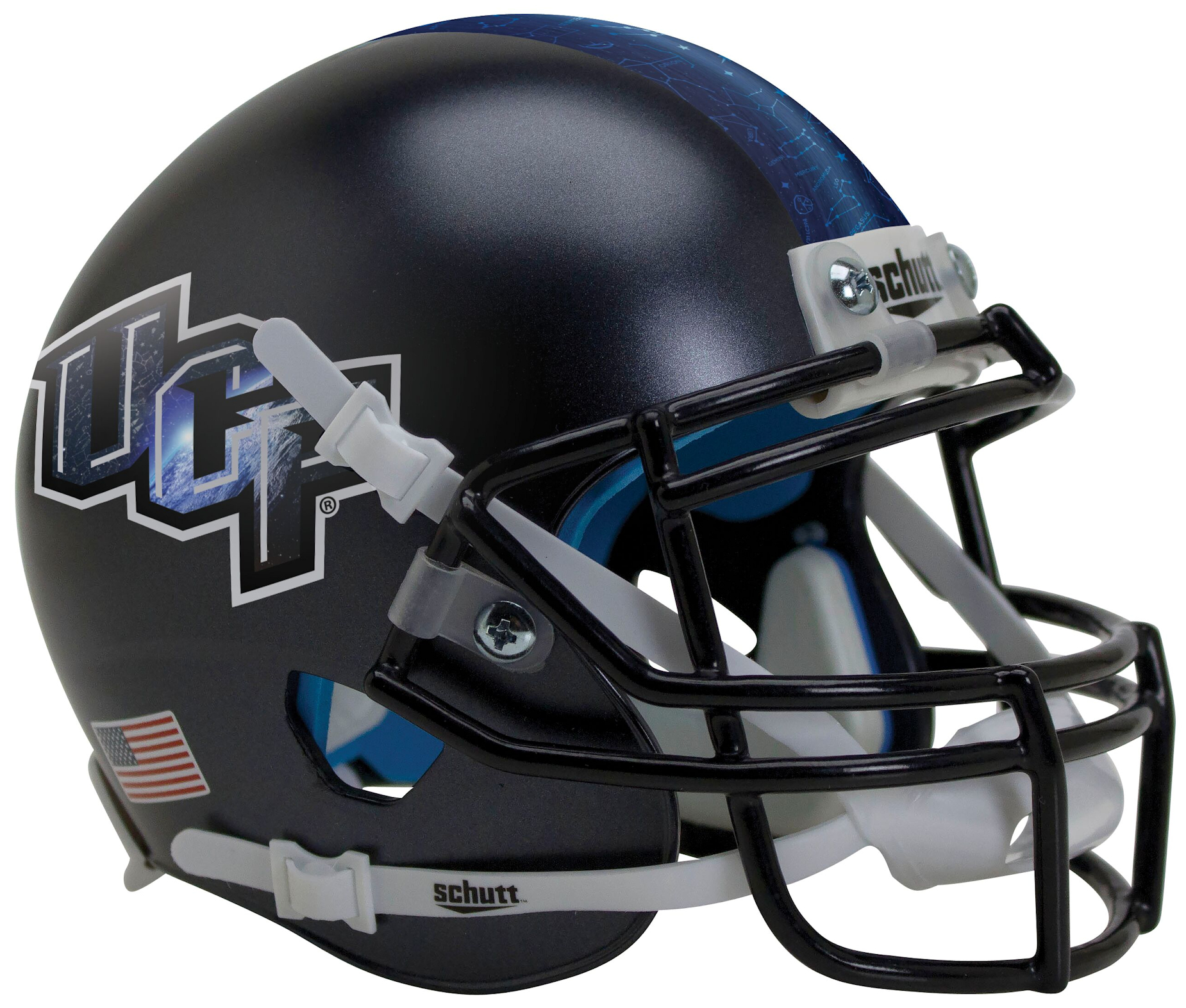 Central Florida Golden Knights Full XP Replica Football Helmet Schutt <B>Space Decal</B>