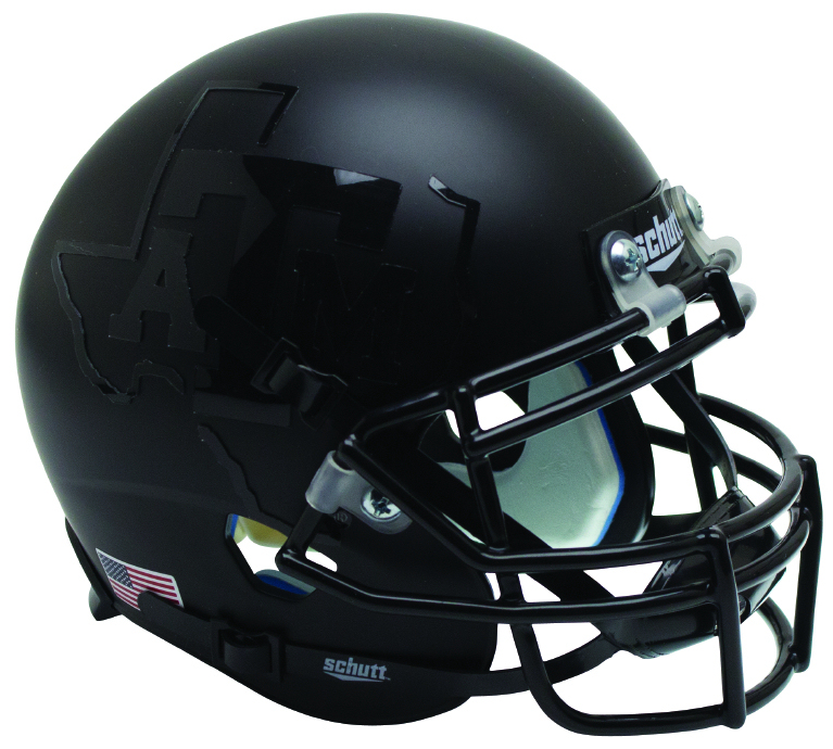 Texas A&M Aggies Mini XP Authentic Helmet Schutt <B>2015 Matte Black</B>