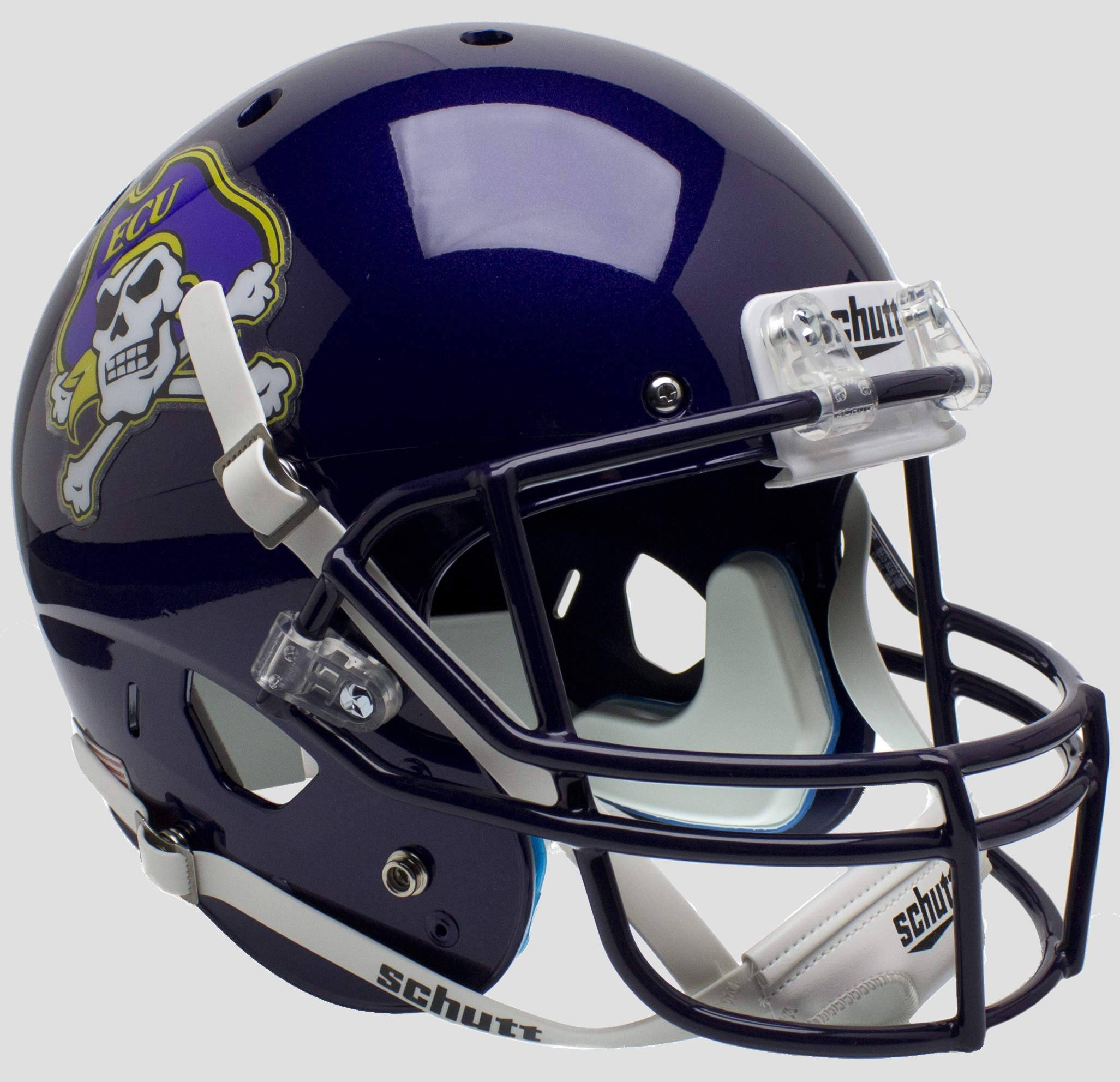 East Carolina Pirates Authentic College XP Football Helmet Schutt <B>Black Mask</B>