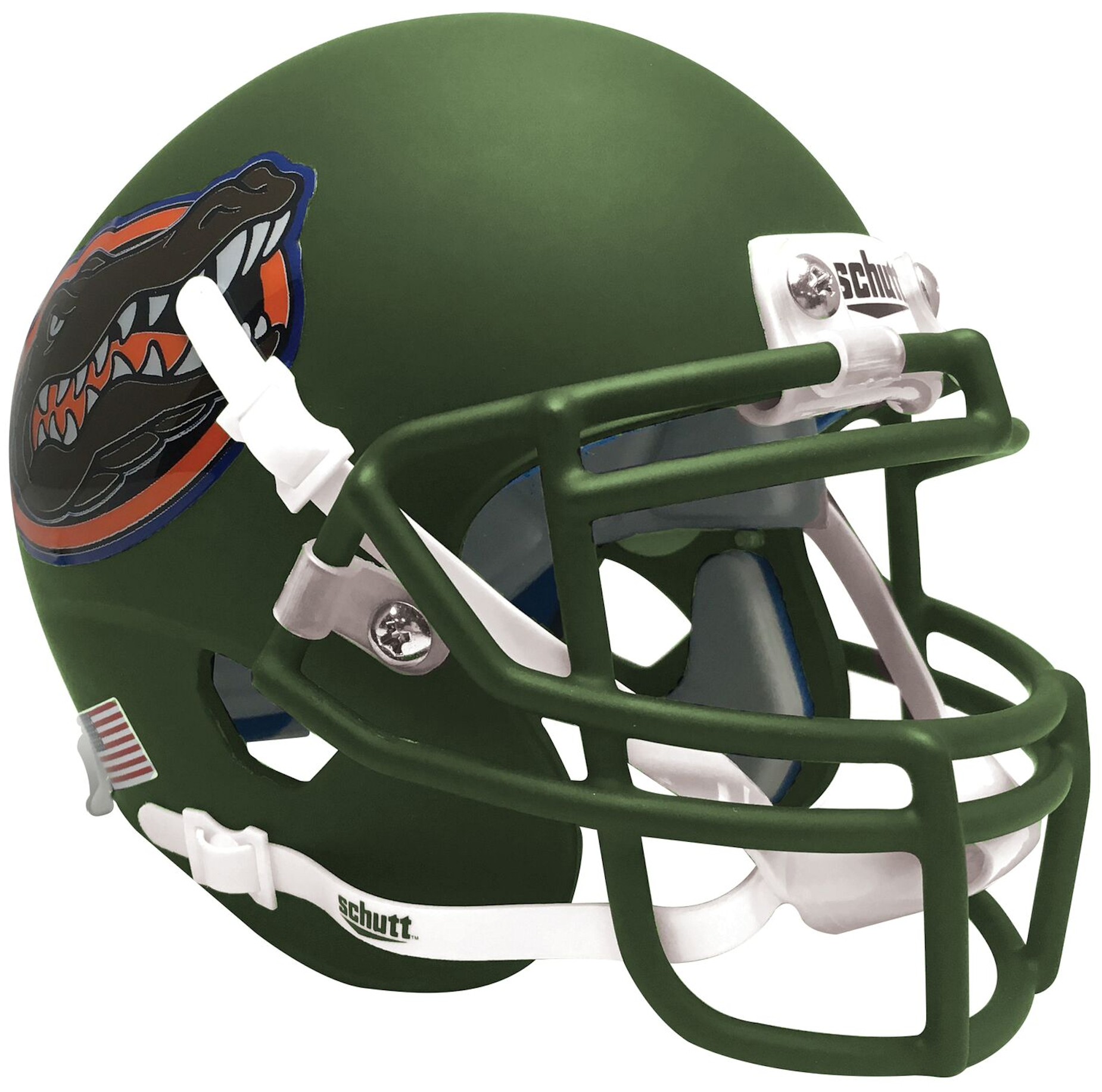 Florida Gators Mini XP Authentic Helmet Schutt <B>Matte Green</B>