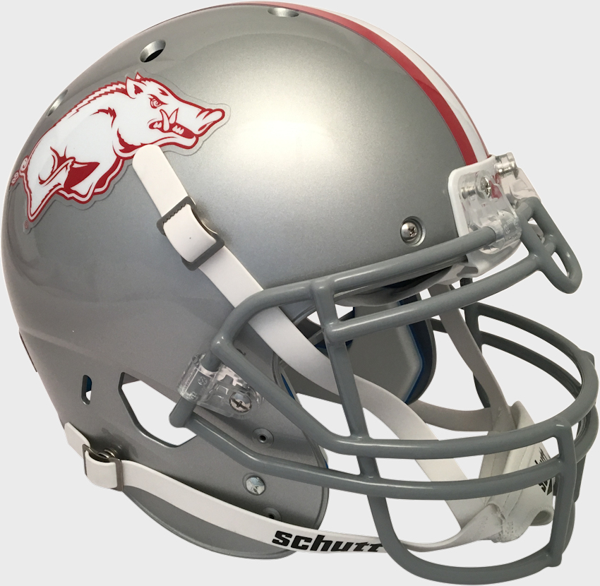 Arkansas Razorbacks Authentic College XP Football Helmet Schutt <B>Grey</B>