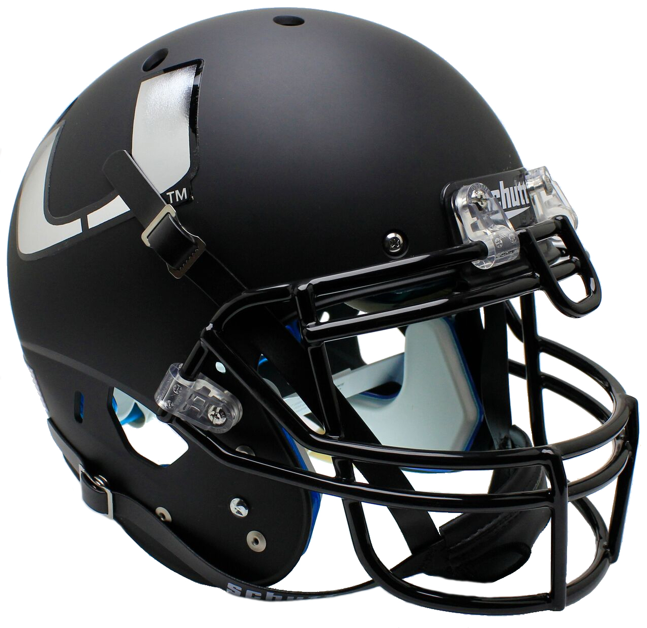 Miami Hurricanes Authentic College XP Football Helmet Schutt <B>Black</B>