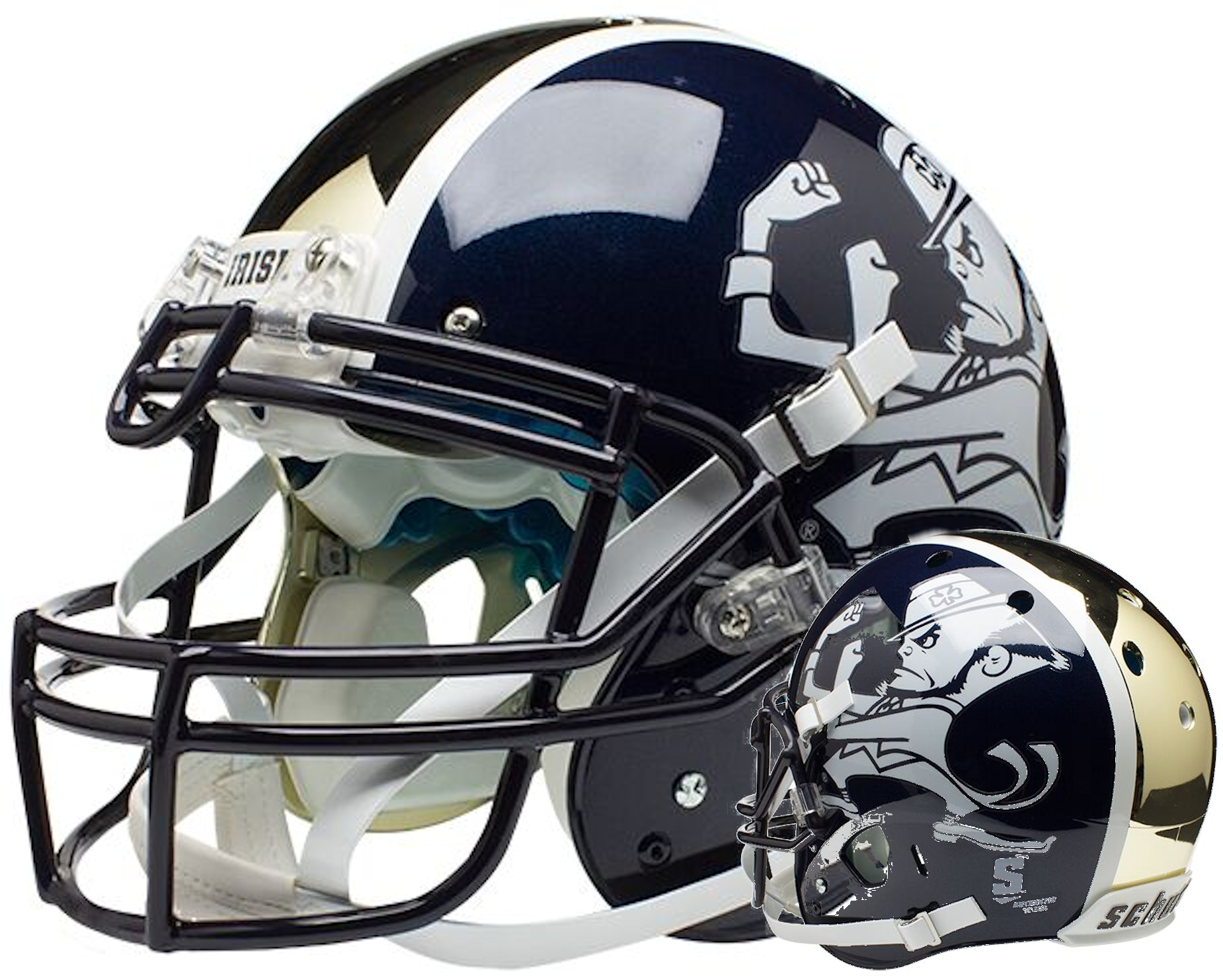 Notre Dame Fighting Irish Authentic College XP Football Helmet Schutt <B>Leprechaun</B>
