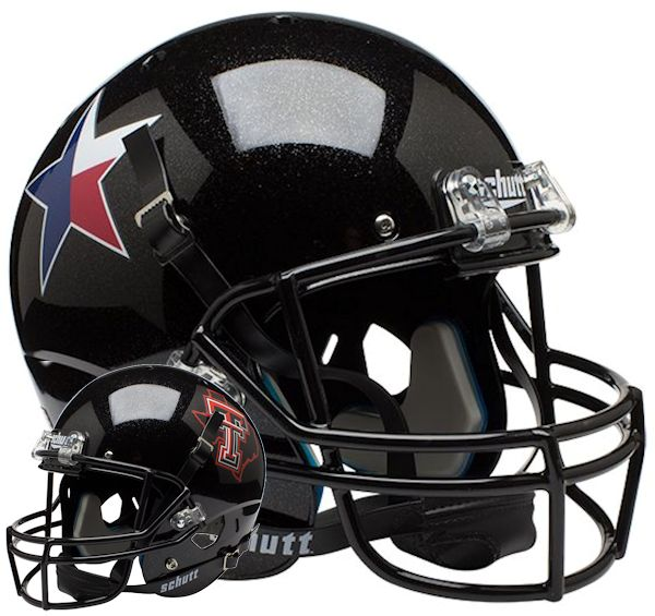 Texas Tech Red Raiders Full XP Replica Football Helmet Schutt <B>Star</B>