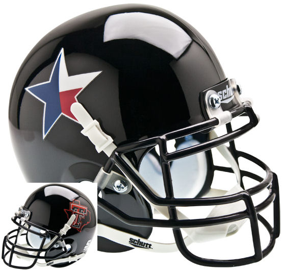 Texas Tech Red Raiders Mini XP Authentic Helmet Schutt <B>Star</B>