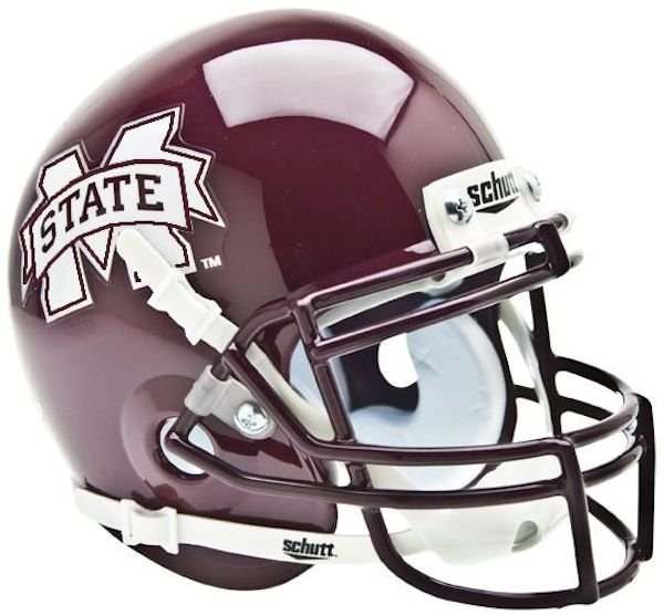 Mississippi State Bulldogs Mini XP Authentic Helmet Schutt <B>Matte</B>