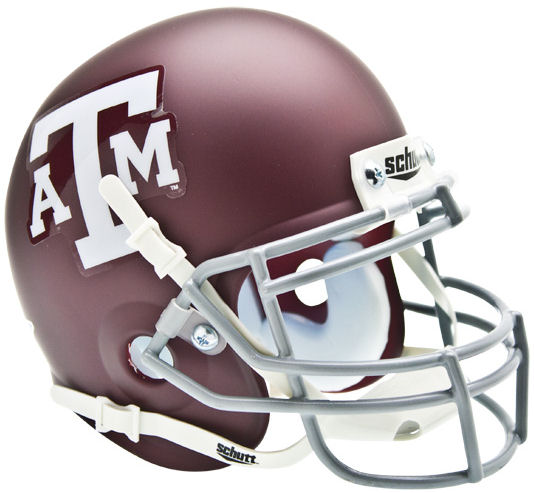 Texas A&M Aggies Mini XP Authentic Helmet Schutt <B>Matte Maroon</B>
