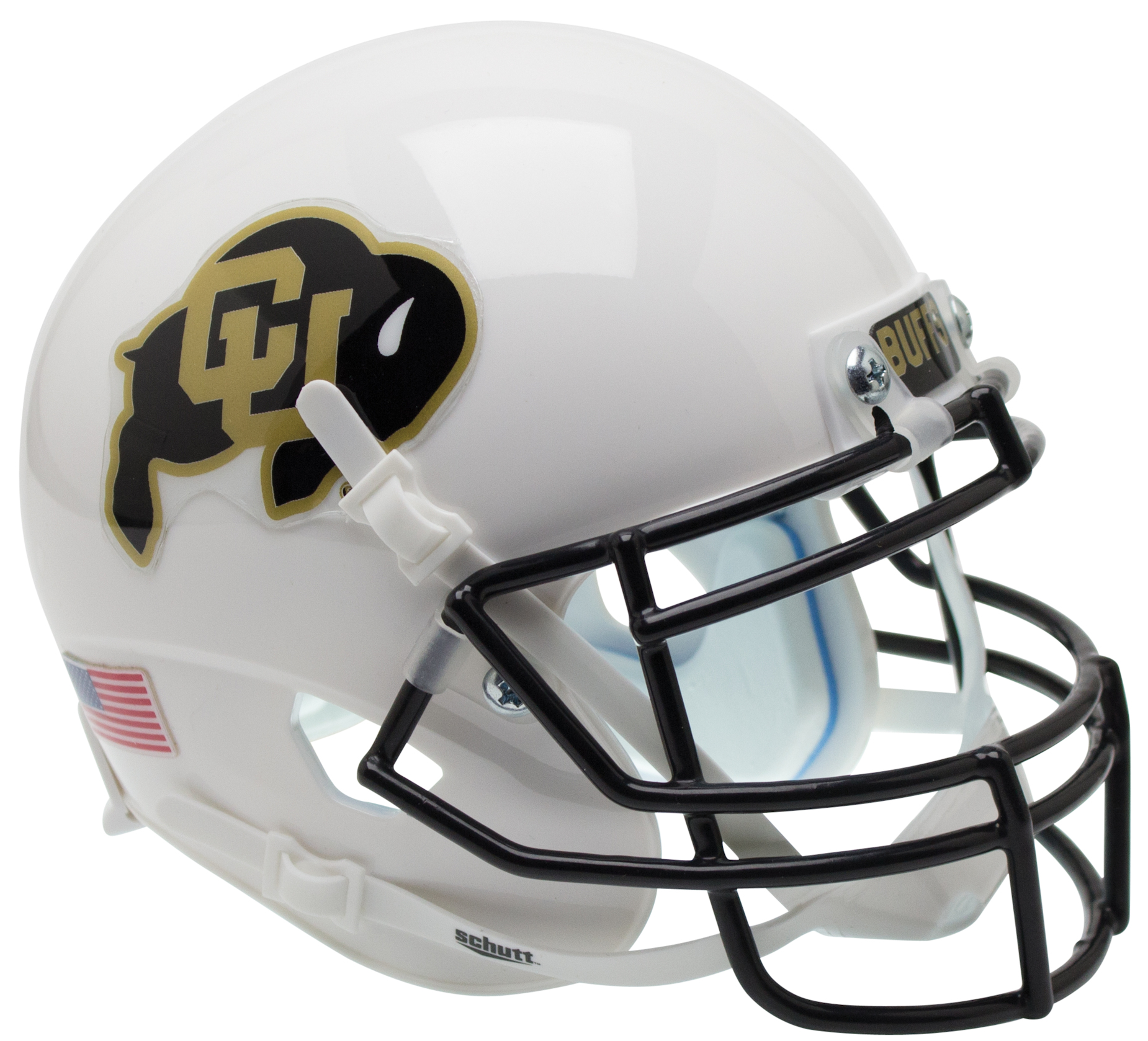 Colorado Buffaloes Mini XP Authentic Helmet Schutt <B>White</B>