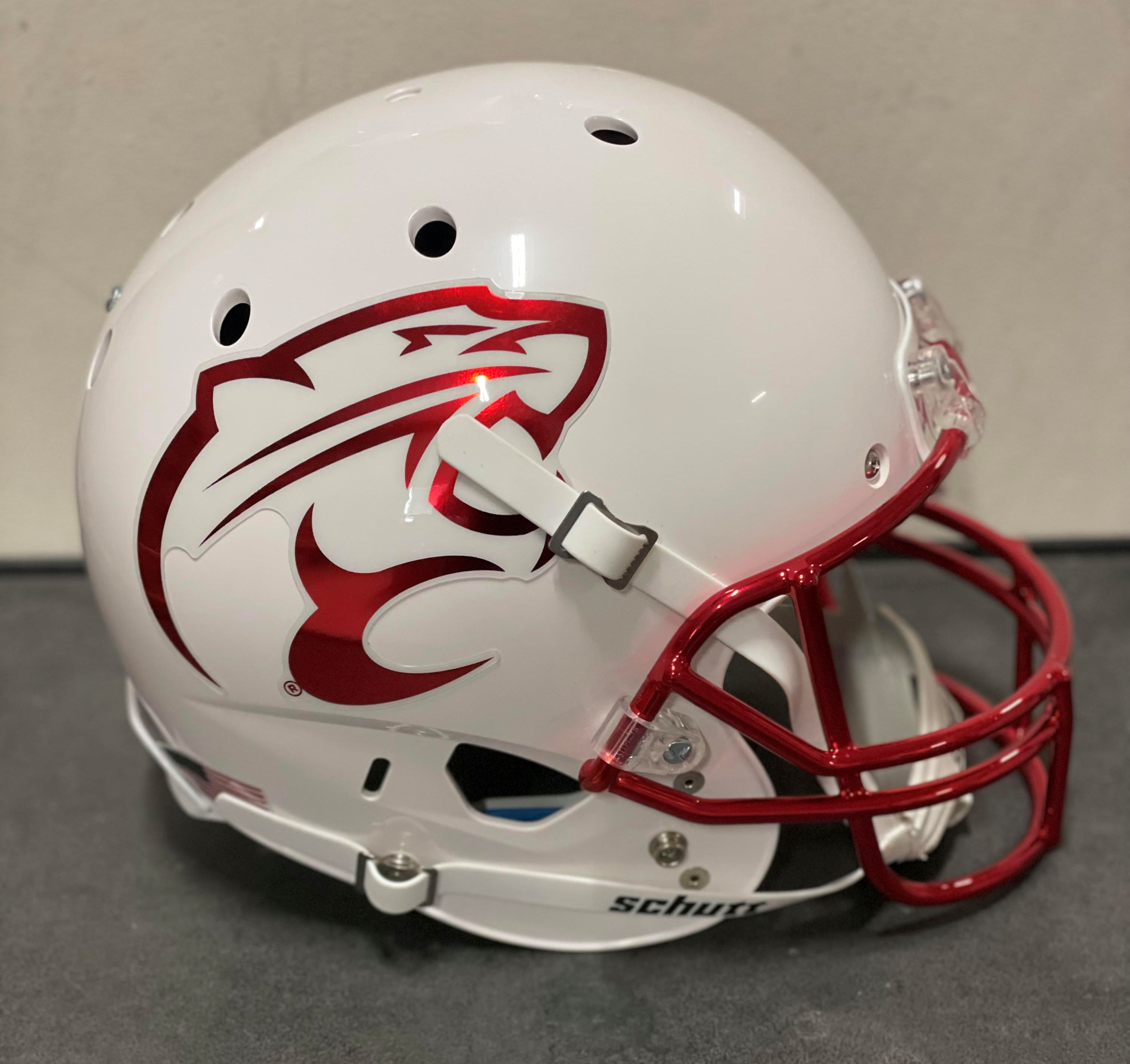 Houston Cougars Full XP Replica Football Helmet Schutt <B>White</B>