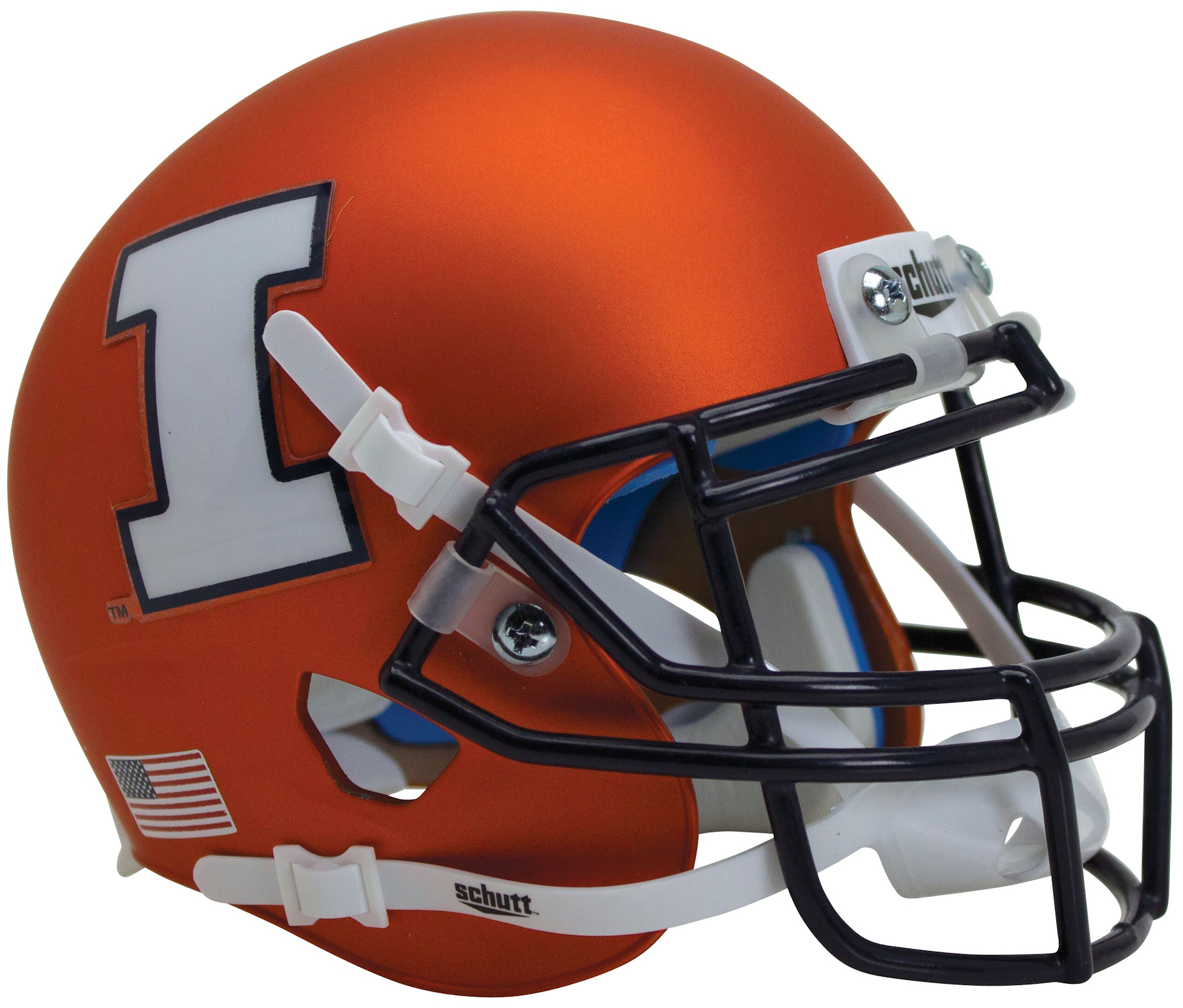 Illinois Fighting Illini Full XP Replica Football Helmet Schutt <B>Satin Orange</B>