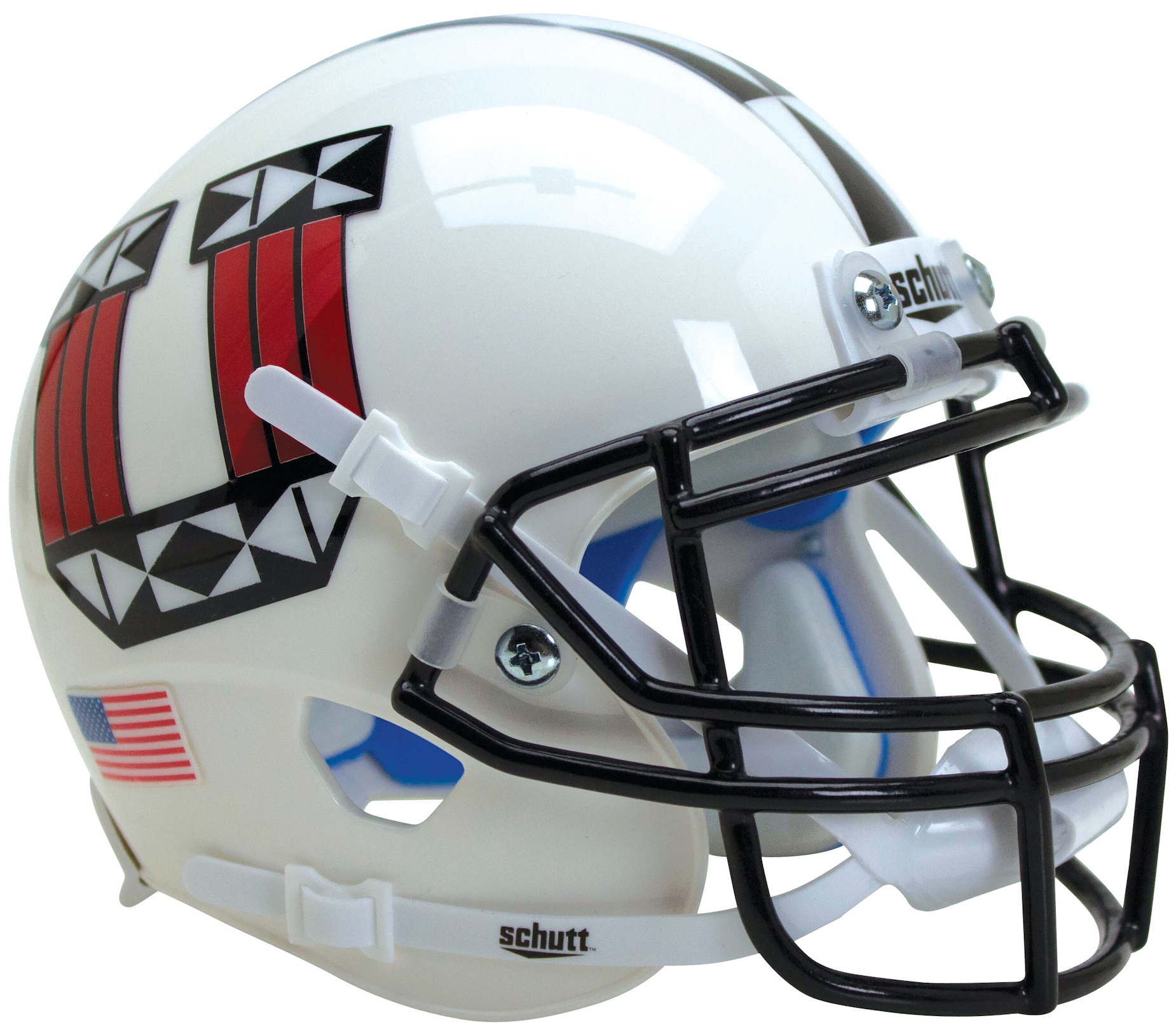 Utah Utes Full XP Replica Football Helmet Schutt <B>White</B>