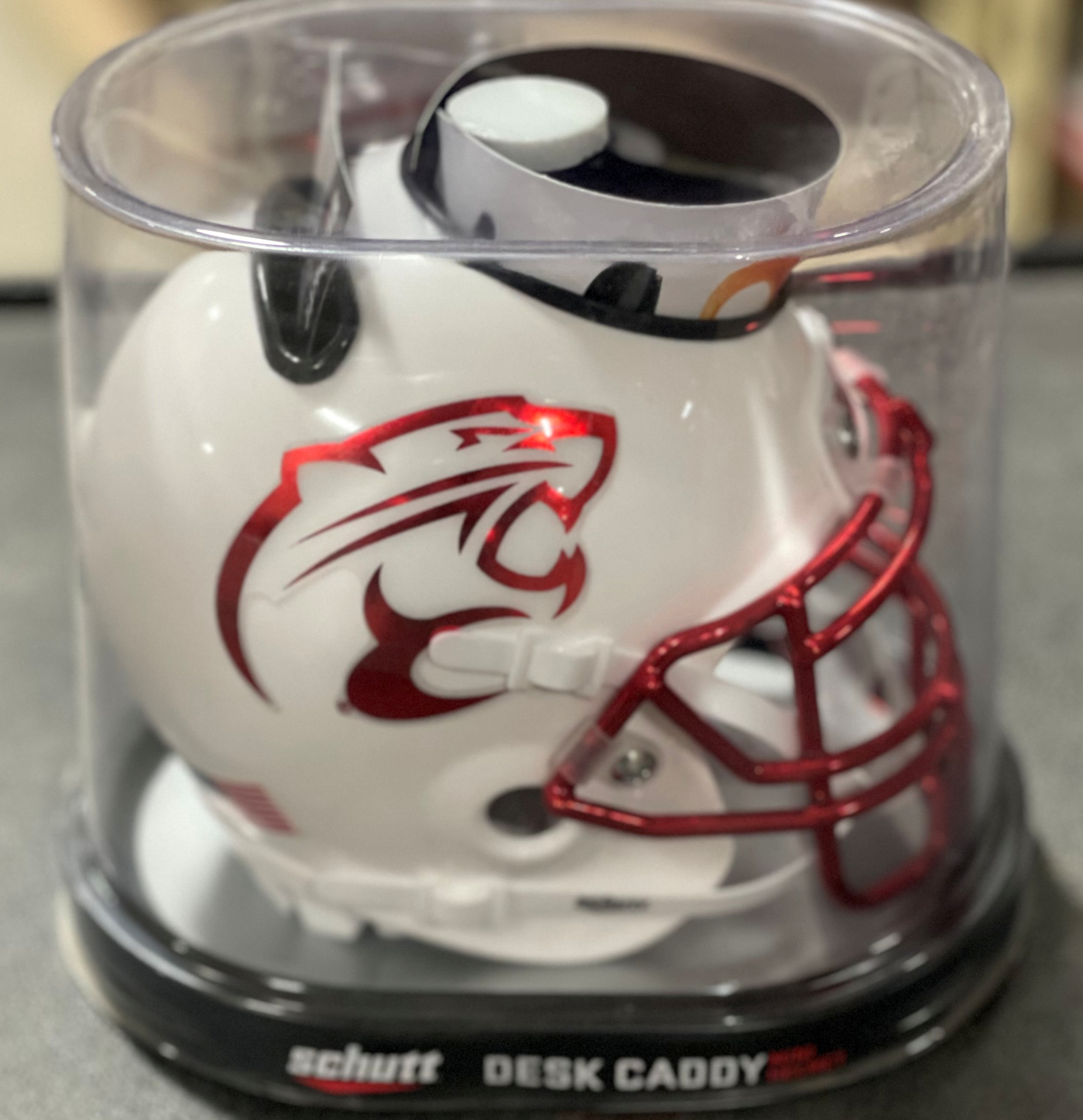 Houston Cougars Miniature Football Helmet Desk Caddy <B>White</B>