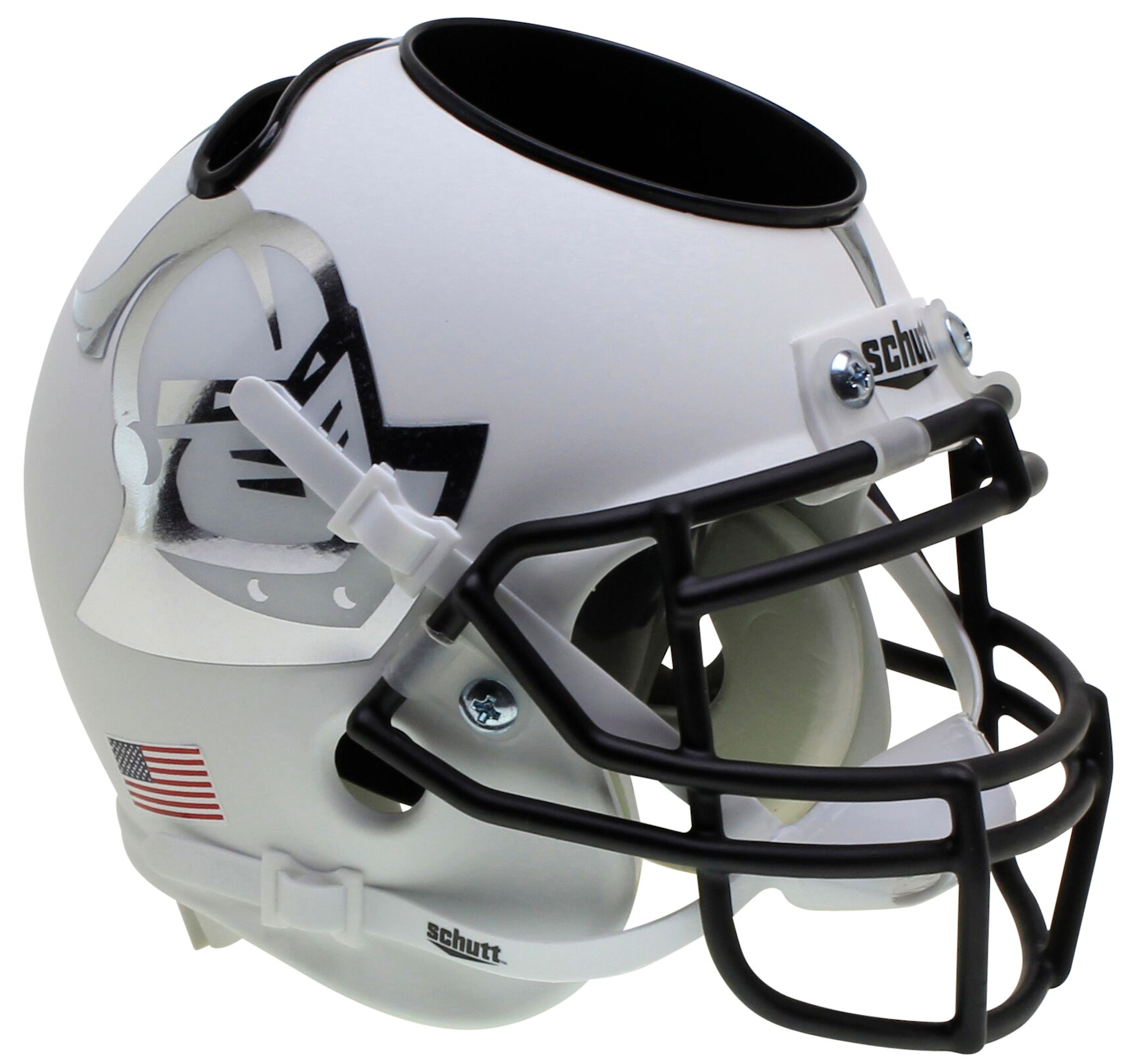 Central Florida Golden Knights Miniature Football Helmet Desk Caddy <B>White w/Stripe</B>