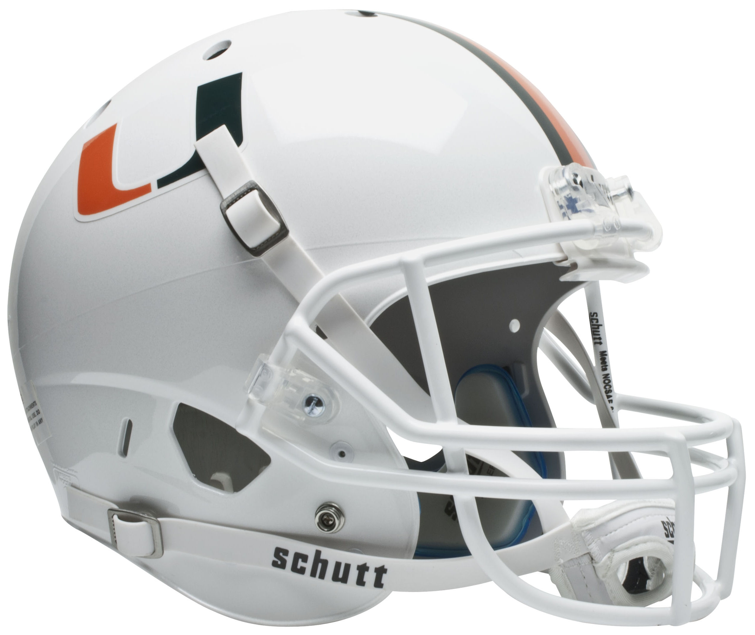 Miami Hurricanes Full XP Replica Football Helmet Schutt