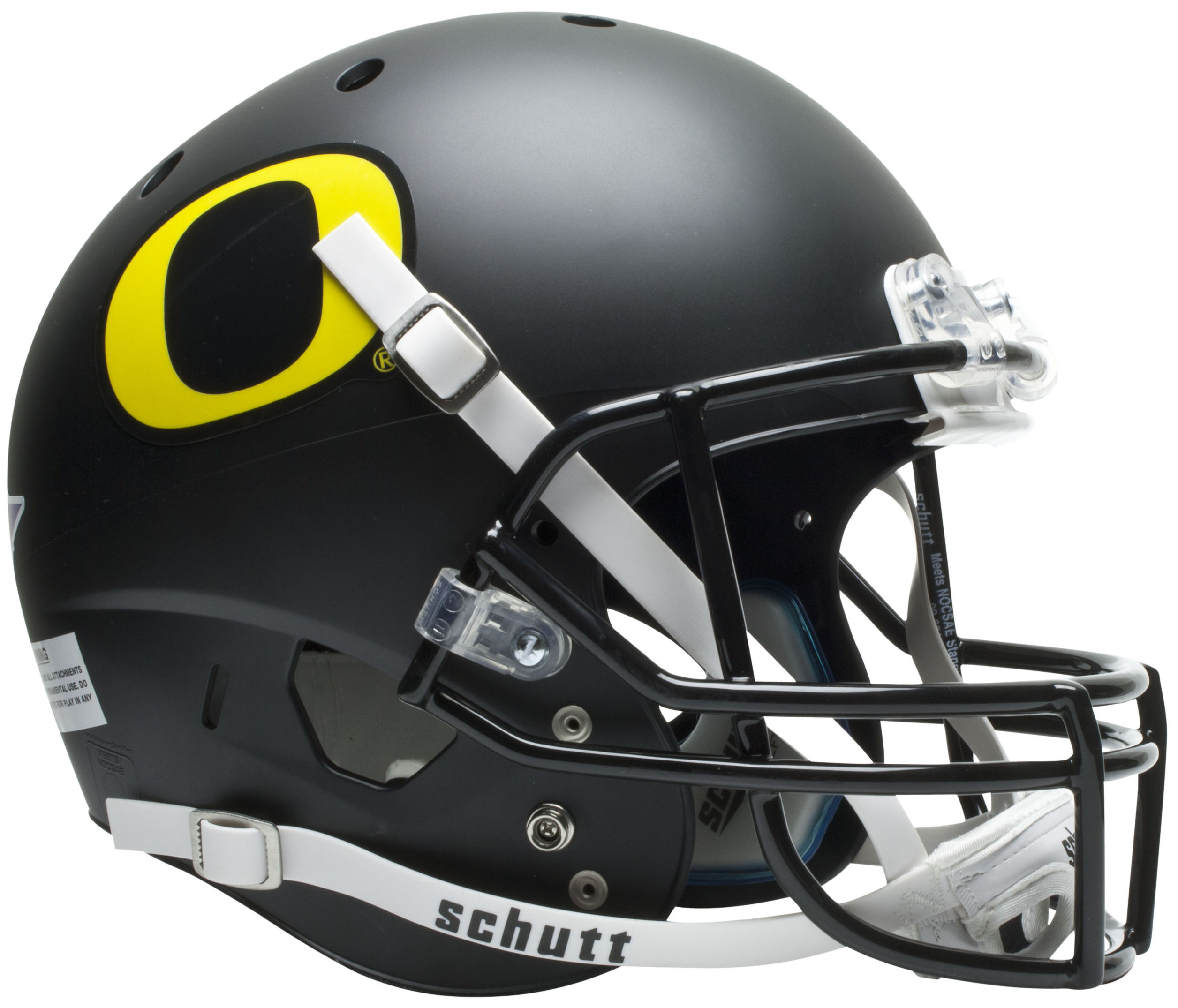 Oregon Ducks Full XP Replica Football Helmet Schutt <B>Matte Black</B>