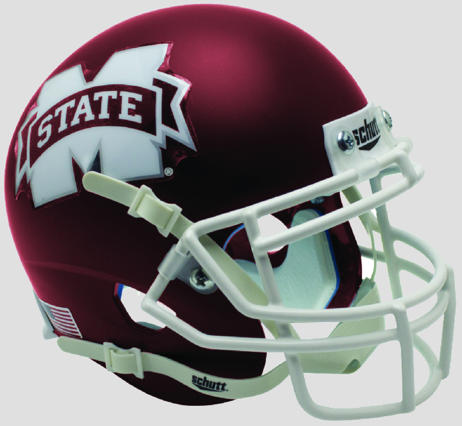 Mississippi State Bulldogs Mini XP Authentic Helmet Schutt <B>Satin Maroon</B>
