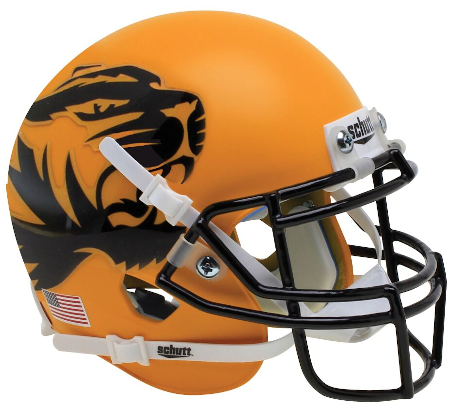 Missouri Tigers Full XP Replica Football Helmet Schutt <B>Yellow Large Tiger</B>