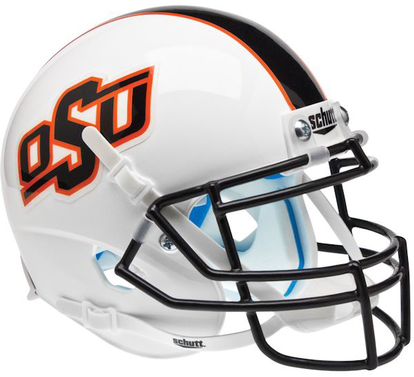 Oklahoma State Cowboys Authentic College XP Football Helmet Schutt <B>White w/stripe</B>