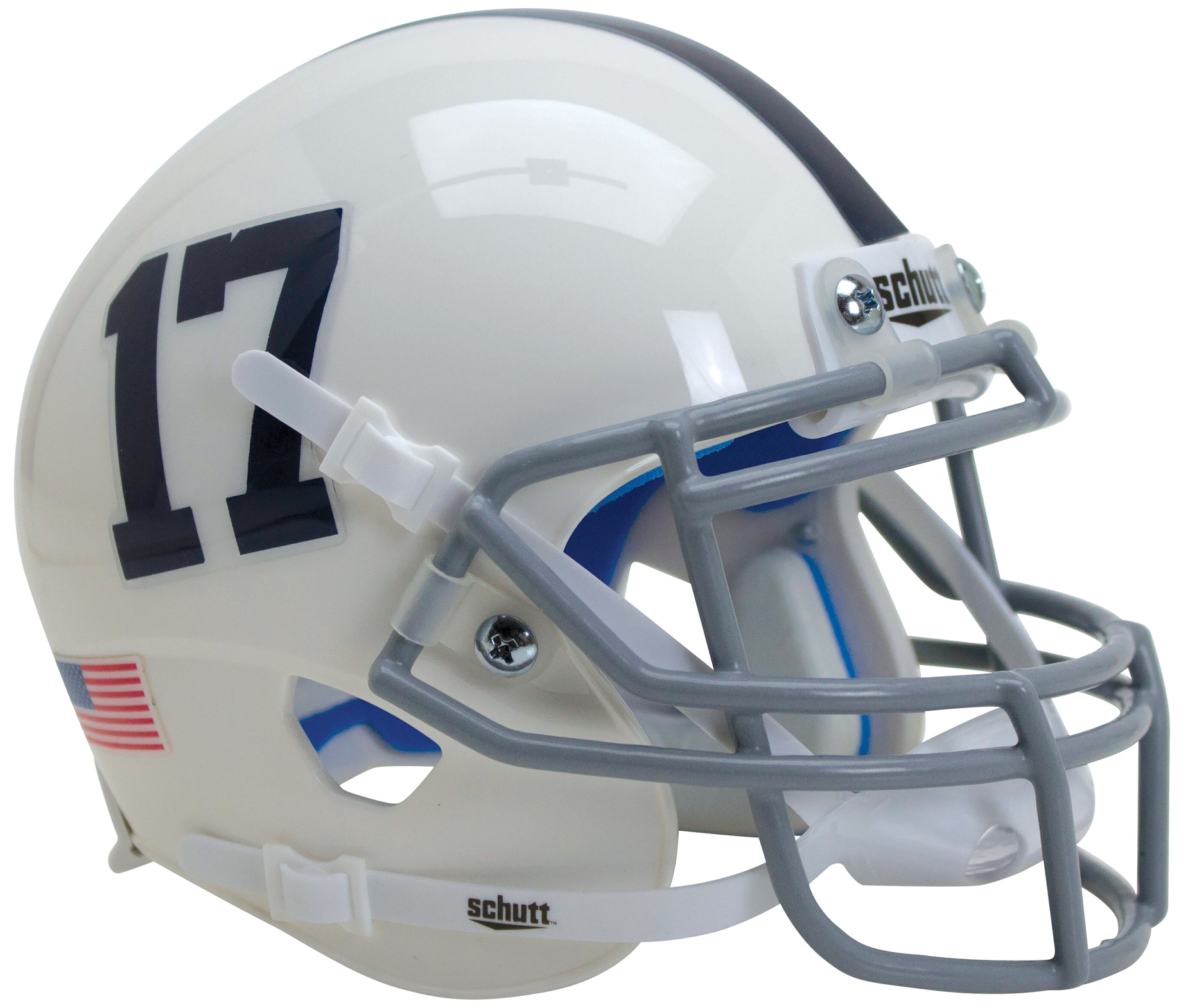 Penn State Nittany Lions Mini XP Authentic Helmet Schutt <B>White Number 17</B>