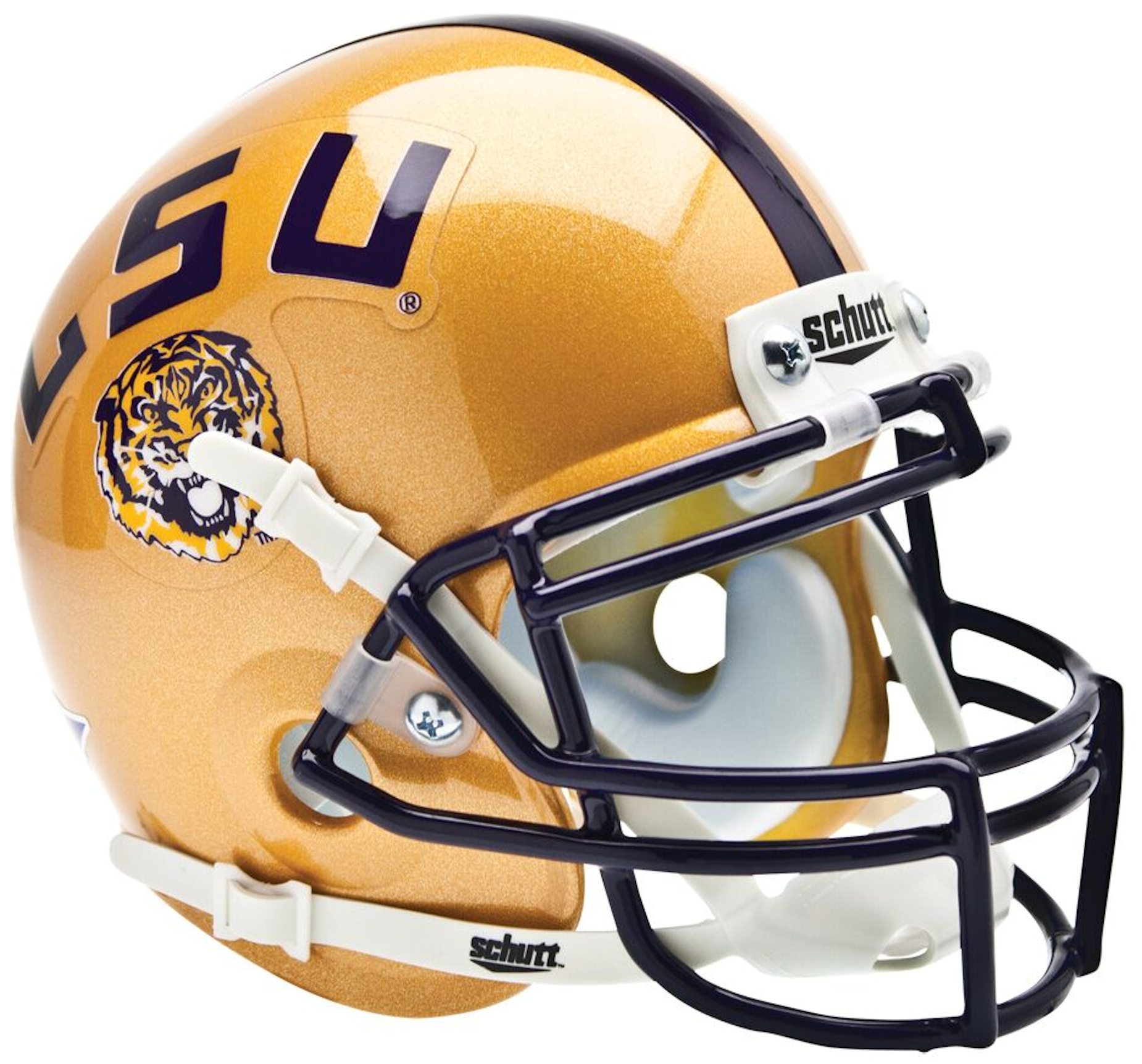 LSU Tigers Mini XP Authentic Helmet Schutt <B>Gold</B>