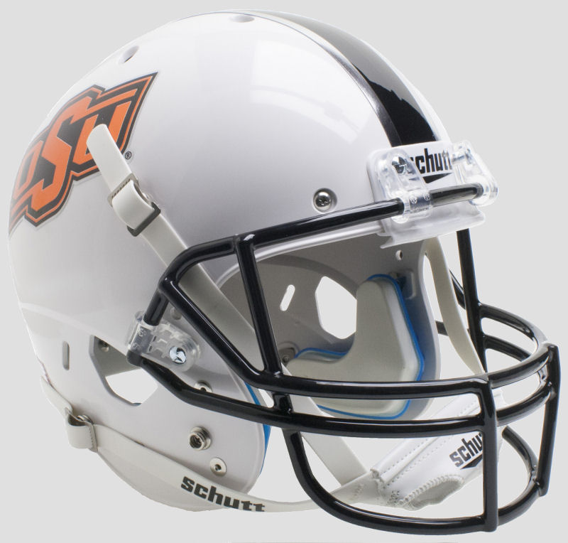 Oklahoma State Cowboys Full XP Replica Football Helmet Schutt <B>WH/BK/GY</B>