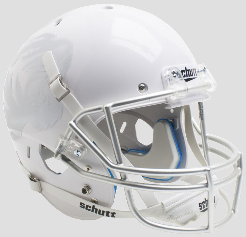 Missouri Tigers Full XP Replica Football Helmet Schutt <B><B>White with Metallic Silver Mask</B></B>